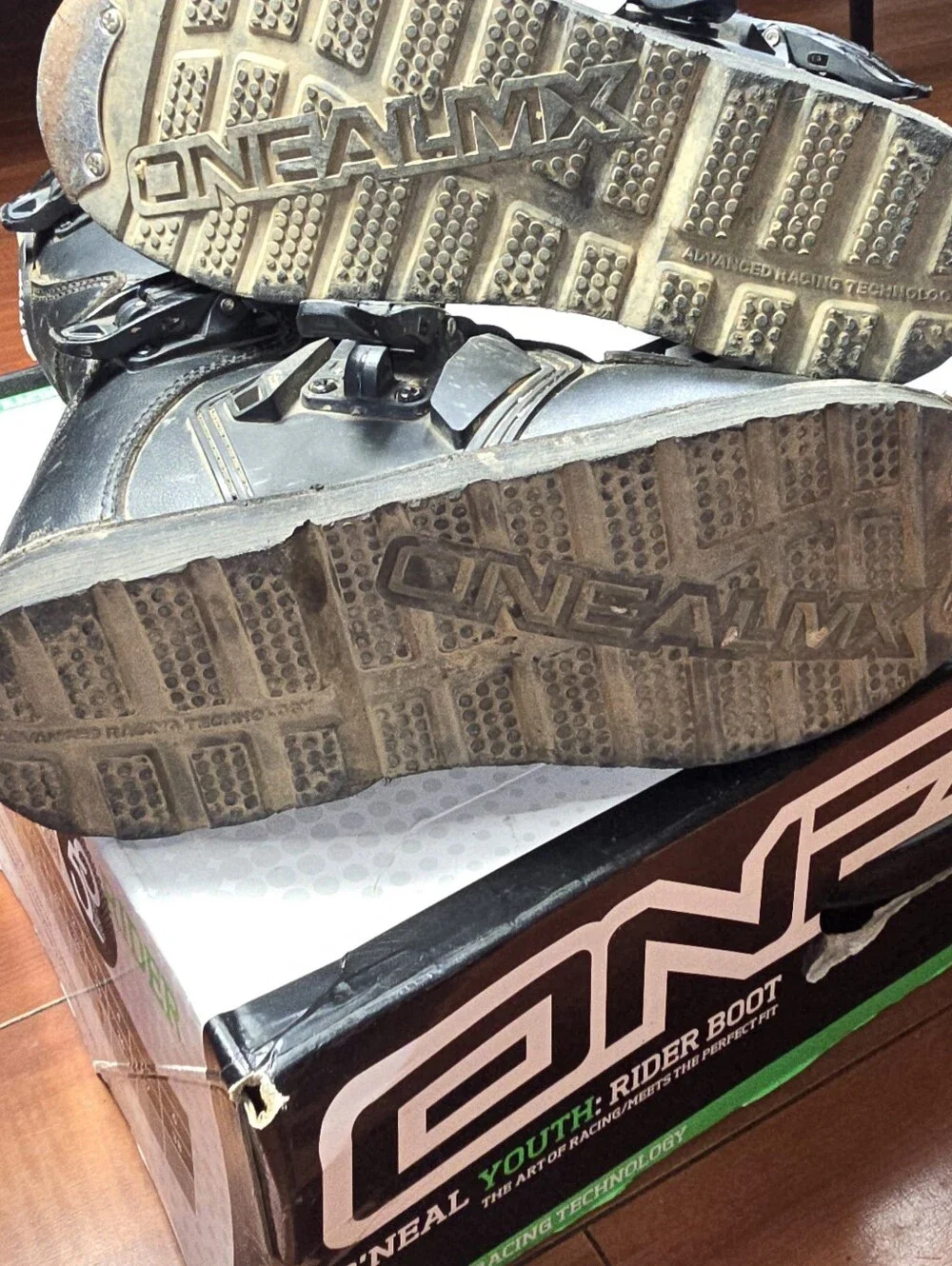 O'Neal Rider Youth Motocross Boots Black Size US/EU 3/35 Off-Road MX
